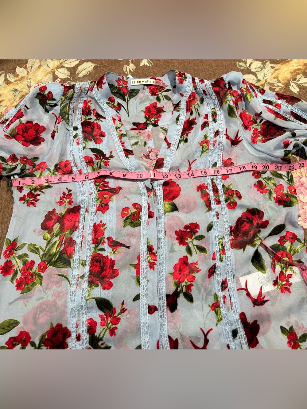 Alice + Olivia Arlette Collared Blouse - Picture 6 of 6